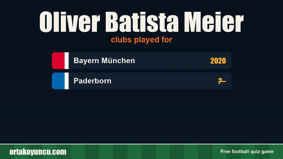 Oliver Batista Meier: clubs and years