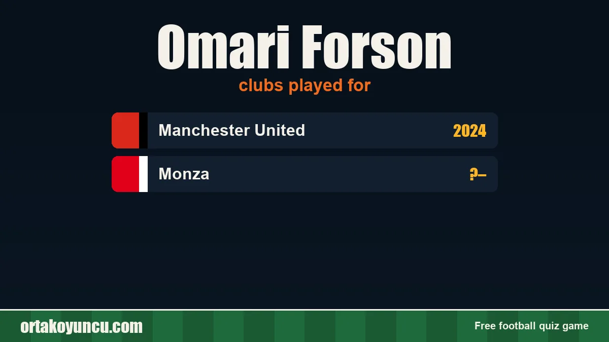 Omari Forson: clubs and years