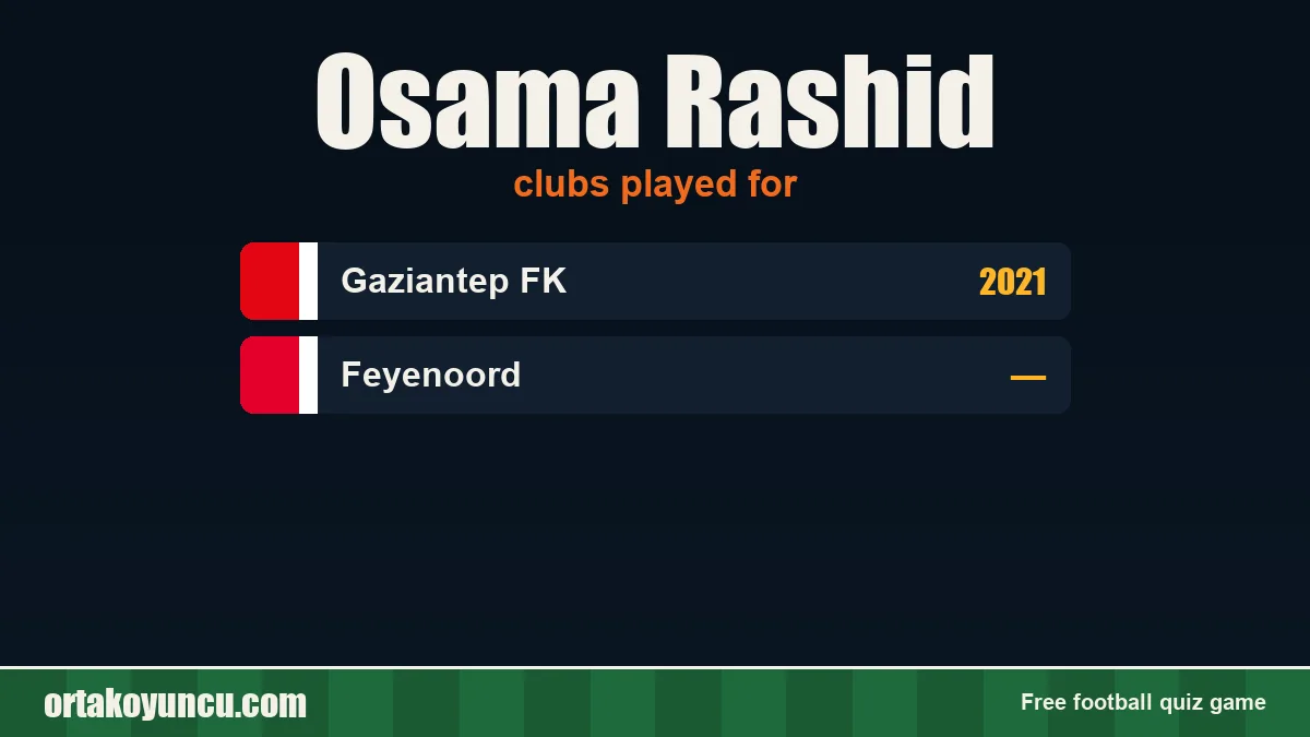 Osama Rashid: clubs and years