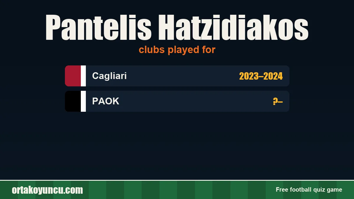 Pantelis Hatzidiakos: clubs and years