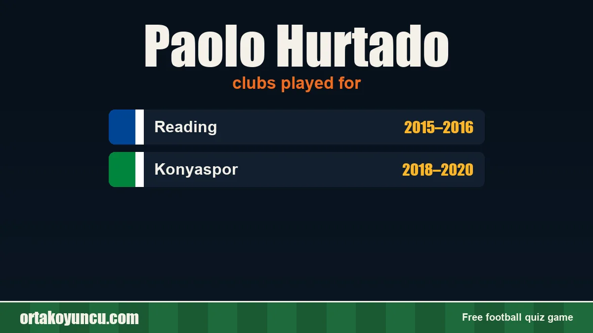 Paolo Hurtado: clubs and years