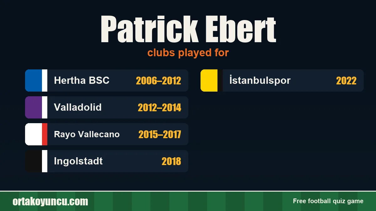 Patrick Ebert: clubs and years
