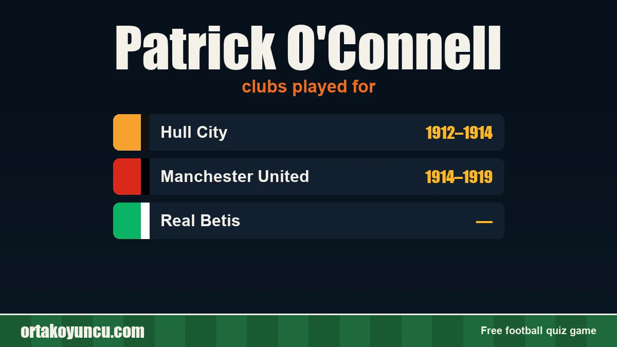 Patrick O'Connell: clubs and years