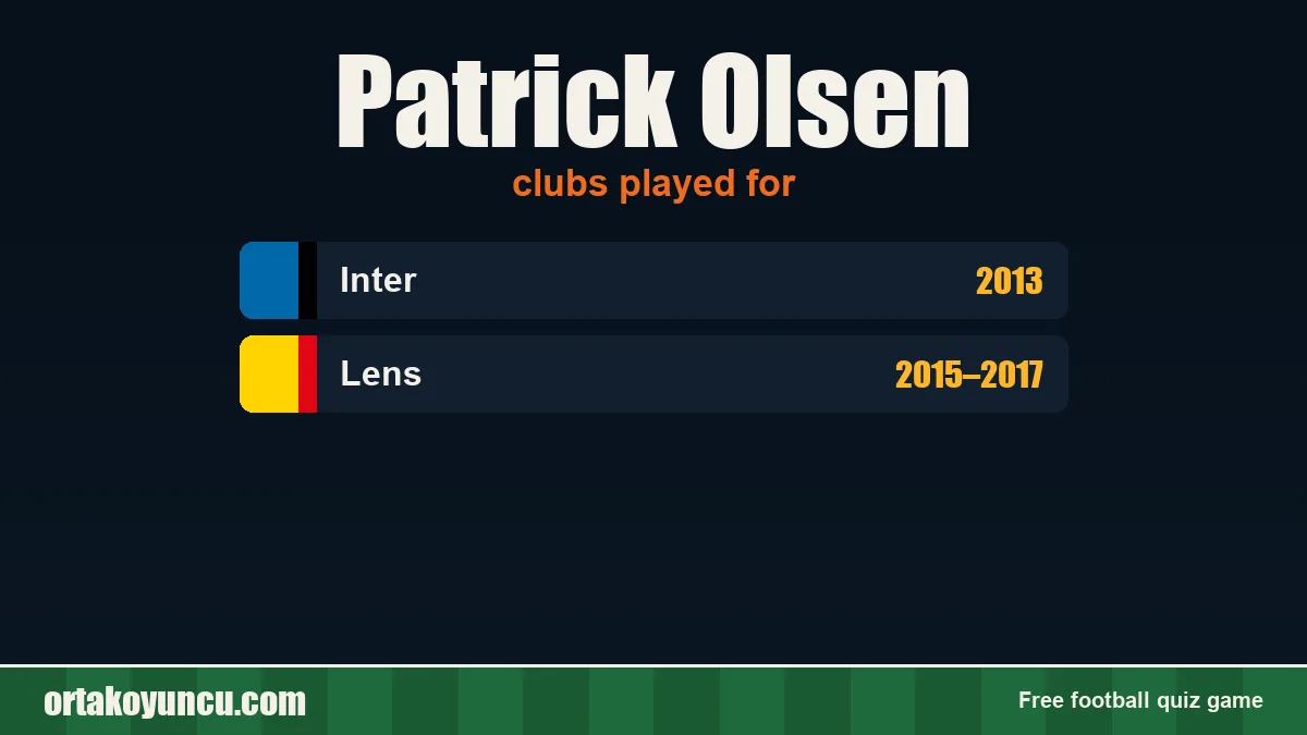 Patrick Olsen: clubs and years