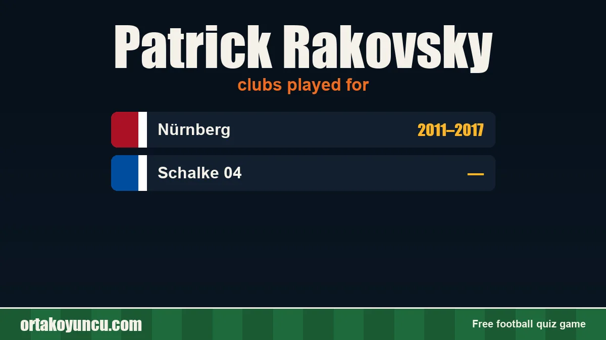 Patrick Rakovsky: clubs and years
