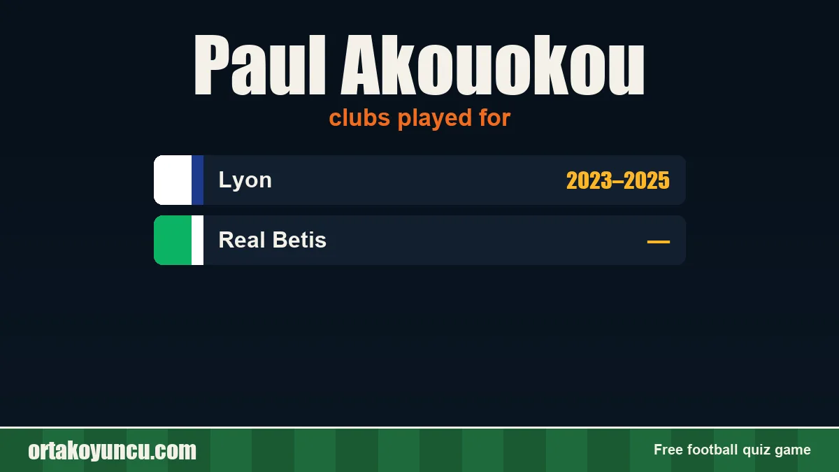 Paul Akouokou: clubs and years