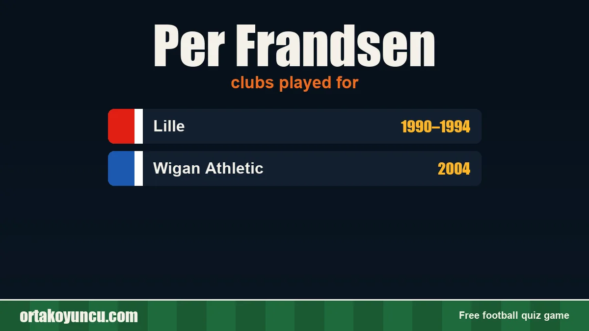 Per Frandsen: clubs and years