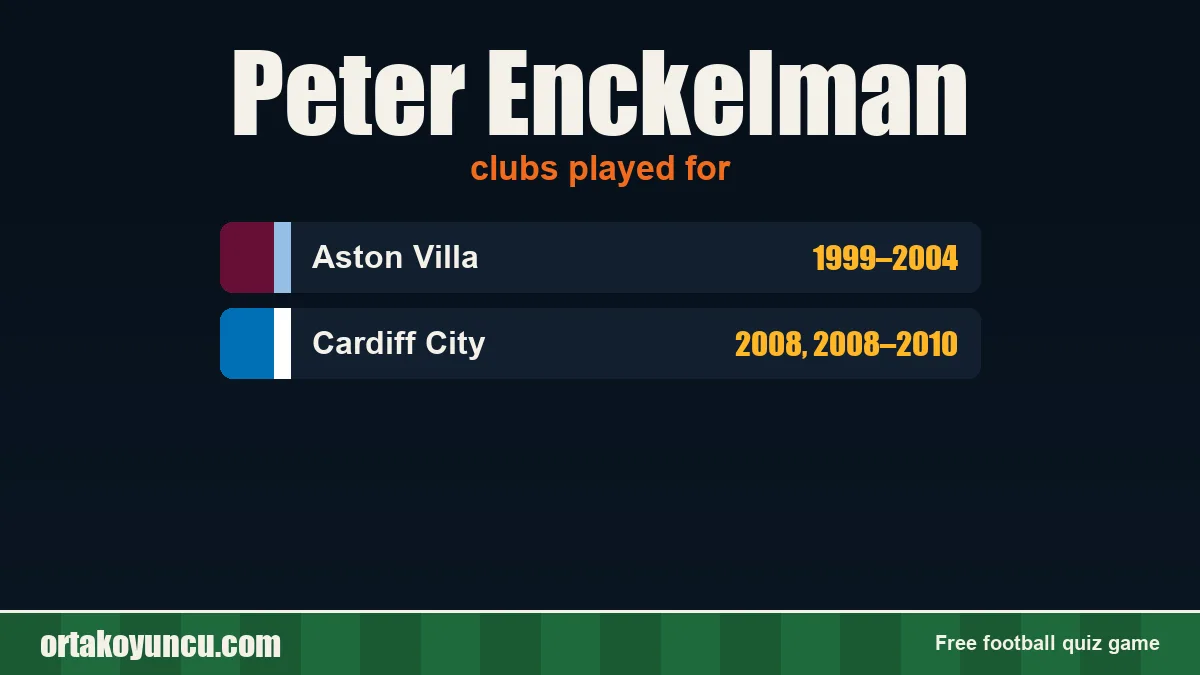 Peter Enckelman: clubs and years