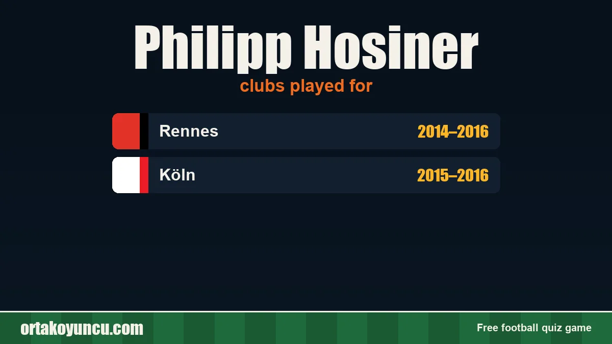 Philipp Hosiner: clubs and years