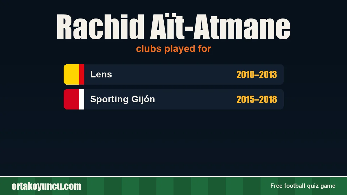 Rachid Aït-Atmane: clubs and years