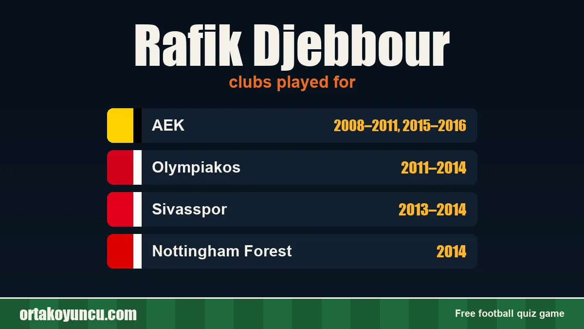 Rafik Djebbour: clubs and years