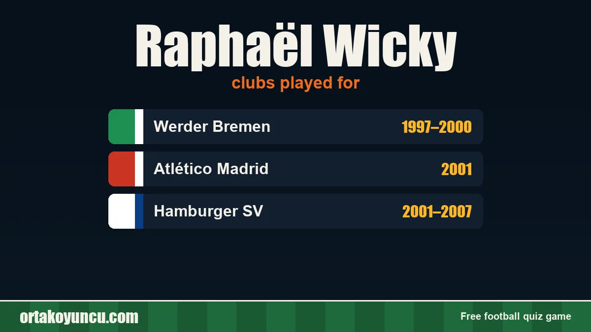 Raphaël Wicky: clubs and years