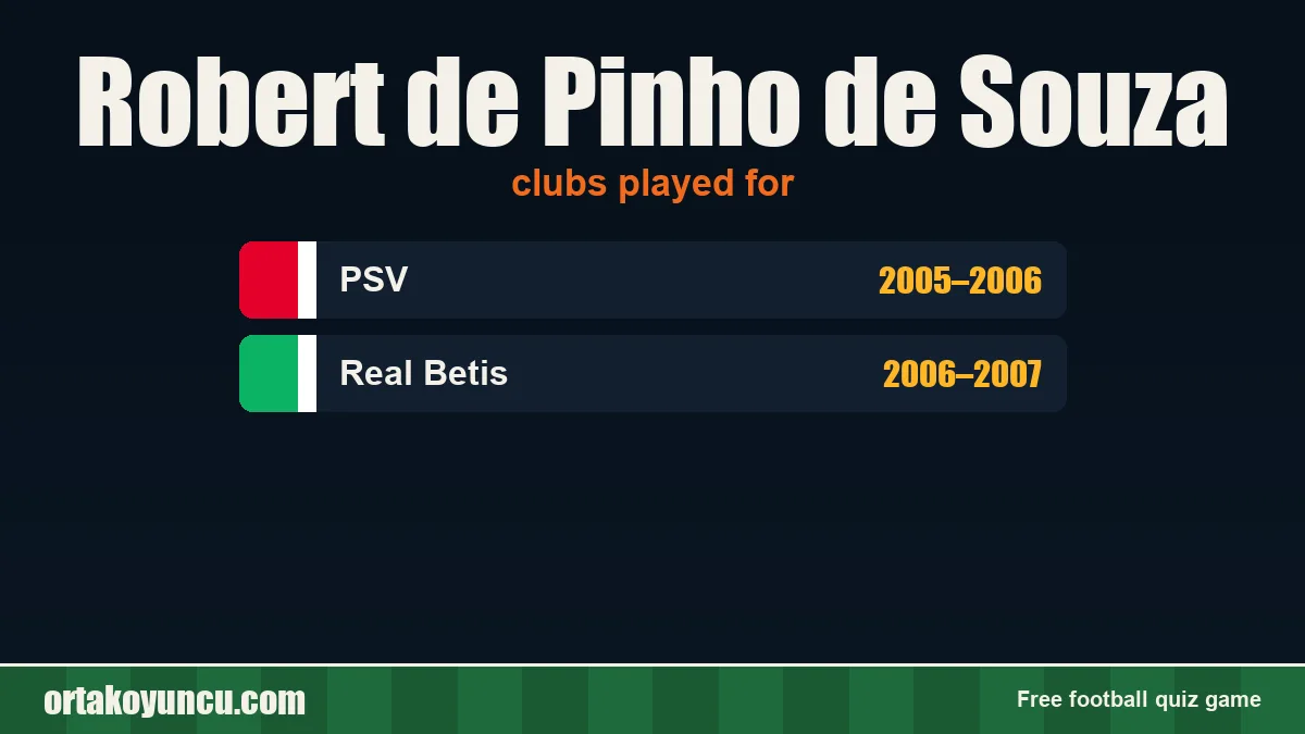 Robert de Pinho de Souza: clubs and years