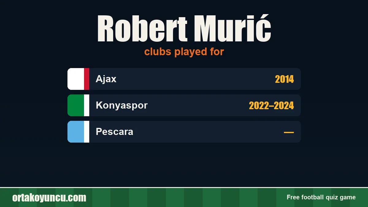 Robert Murić: clubs and years