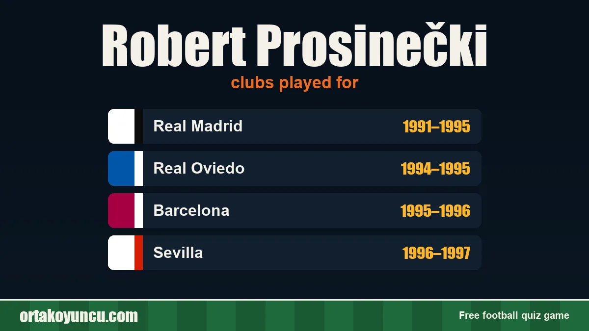 Robert Prosinečki: clubs and years
