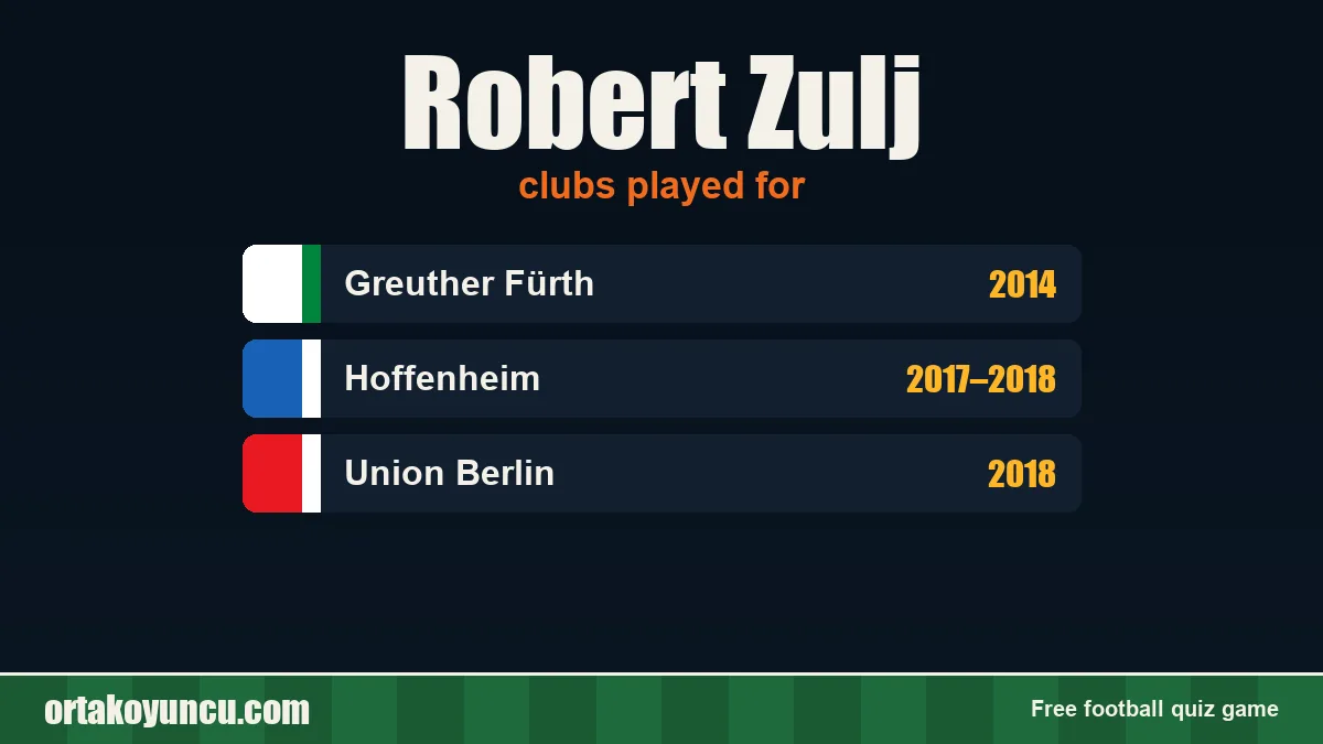Robert Zulj: clubs and years
