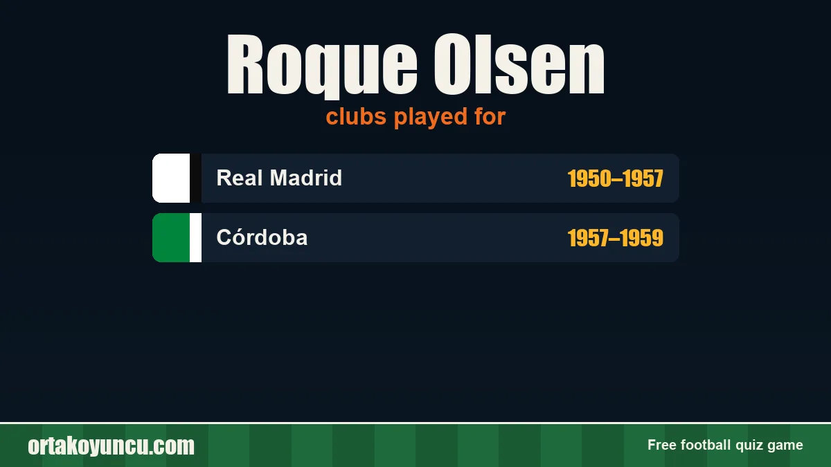 Roque Olsen: clubs and years