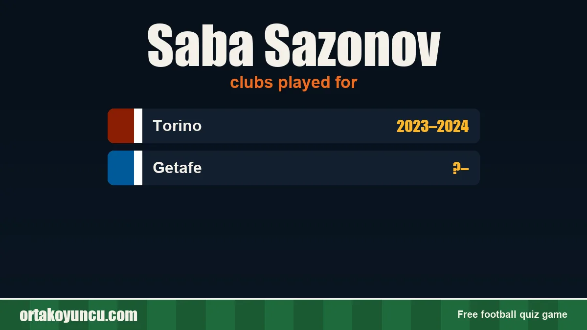 Saba Sazonov: clubs and years