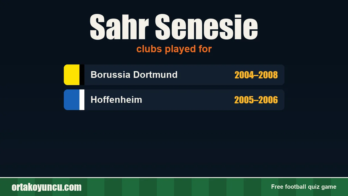 Sahr Senesie: clubs and years