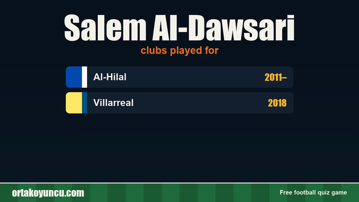 Salem Al-Dawsari: clubs and years