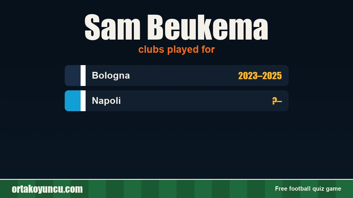 Sam Beukema: clubs and years