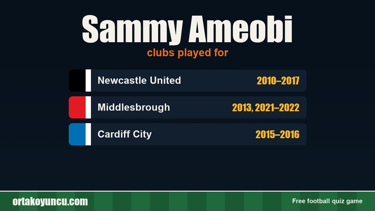 Sammy Ameobi: clubs and years