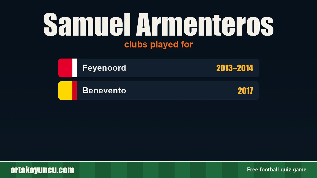 Samuel Armenteros: clubs and years