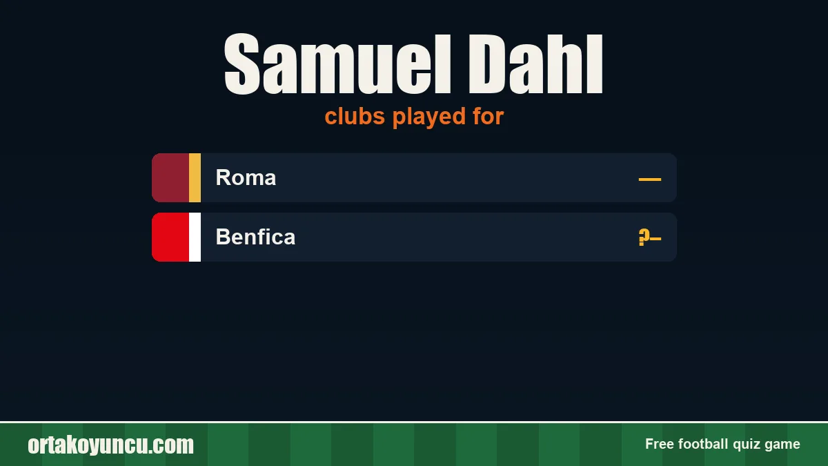 Samuel Dahl: clubs and years