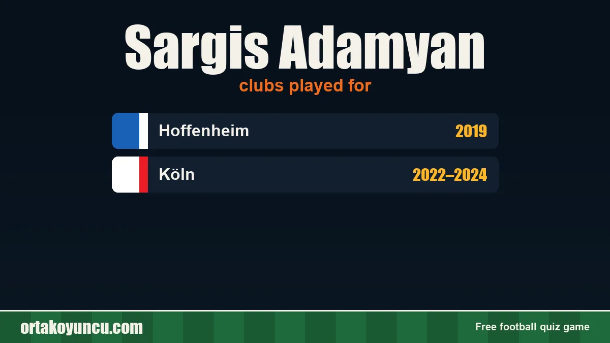 Sargis Adamyan: clubs and years