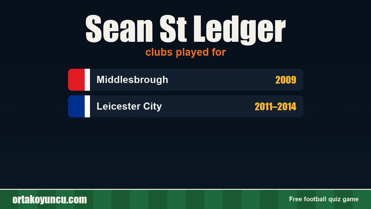 Sean St Ledger: clubs and years