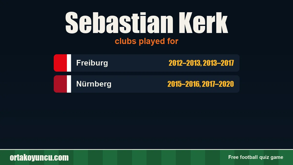 Sebastian Kerk: clubs and years