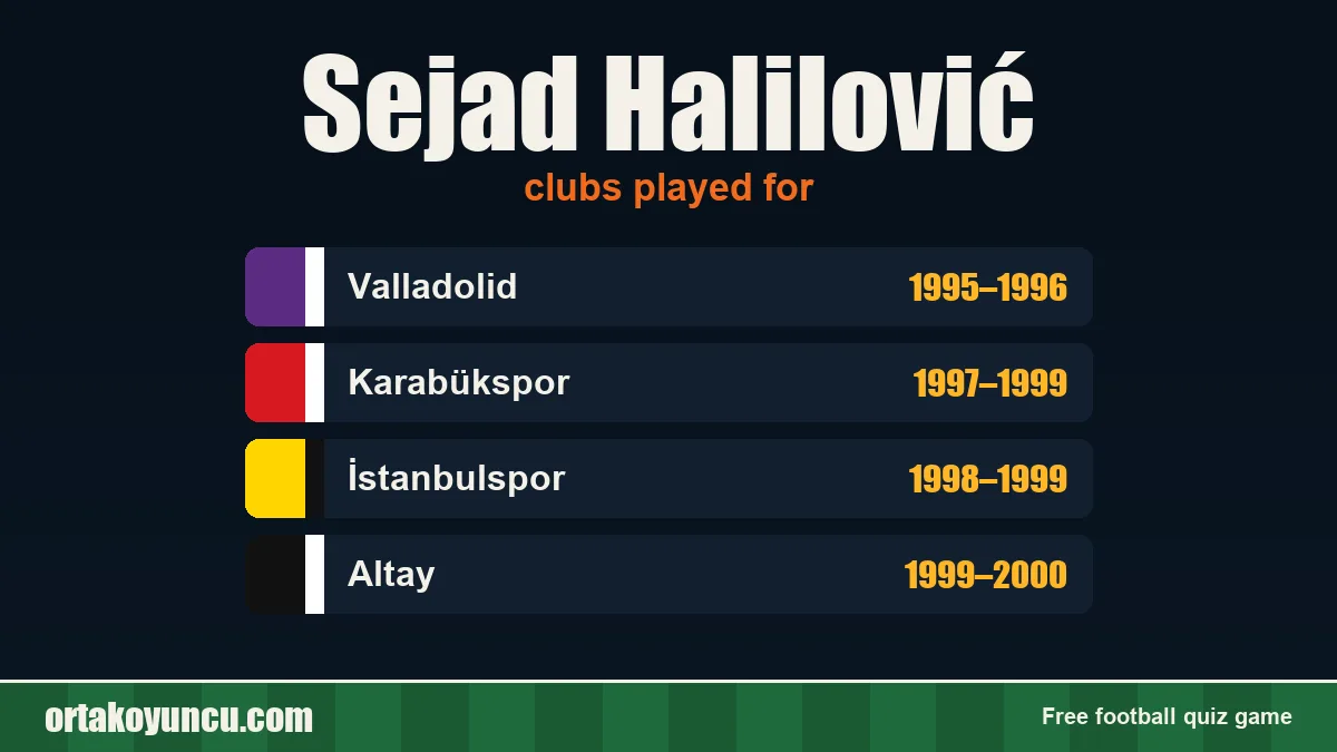 Sejad Halilović: clubs and years