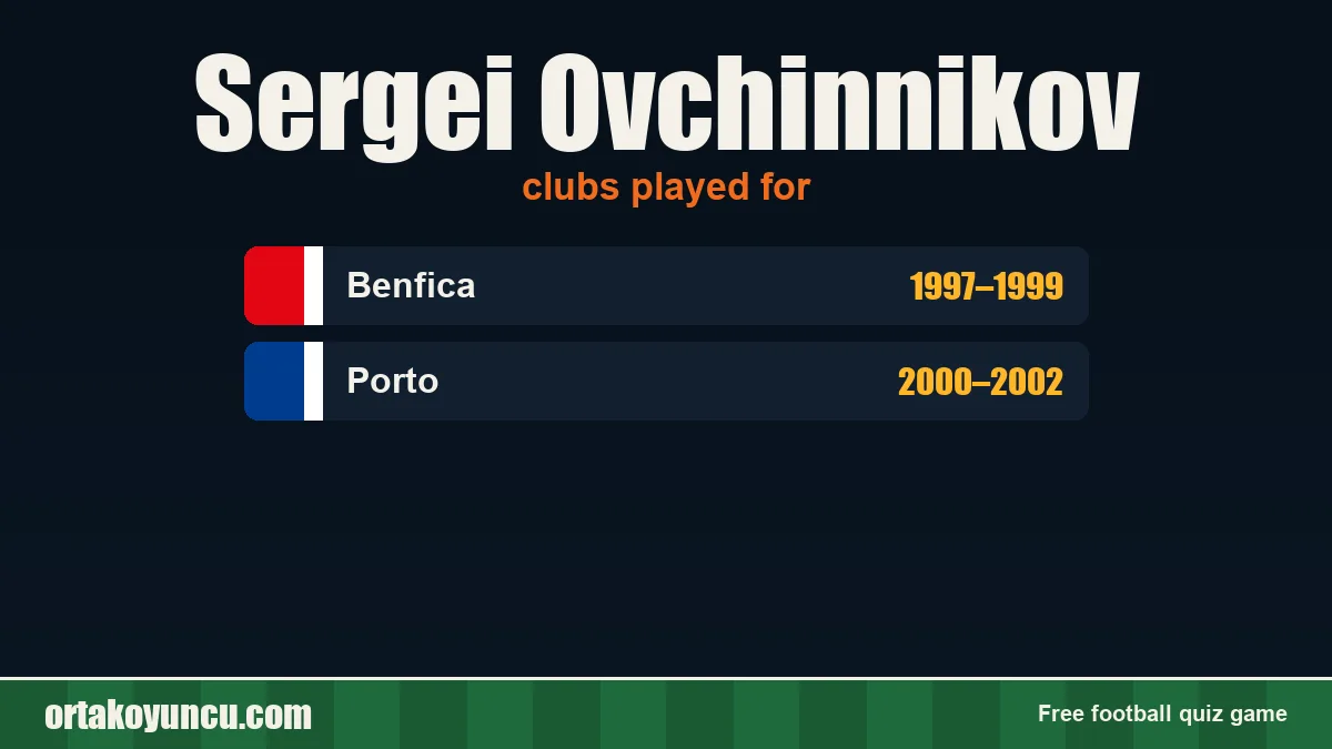 Sergei Ovchinnikov: clubs and years