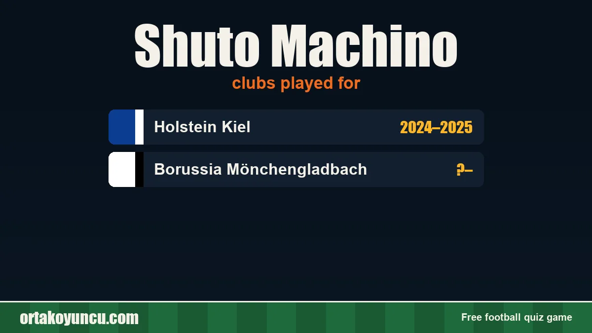 Shuto Machino: clubs and years
