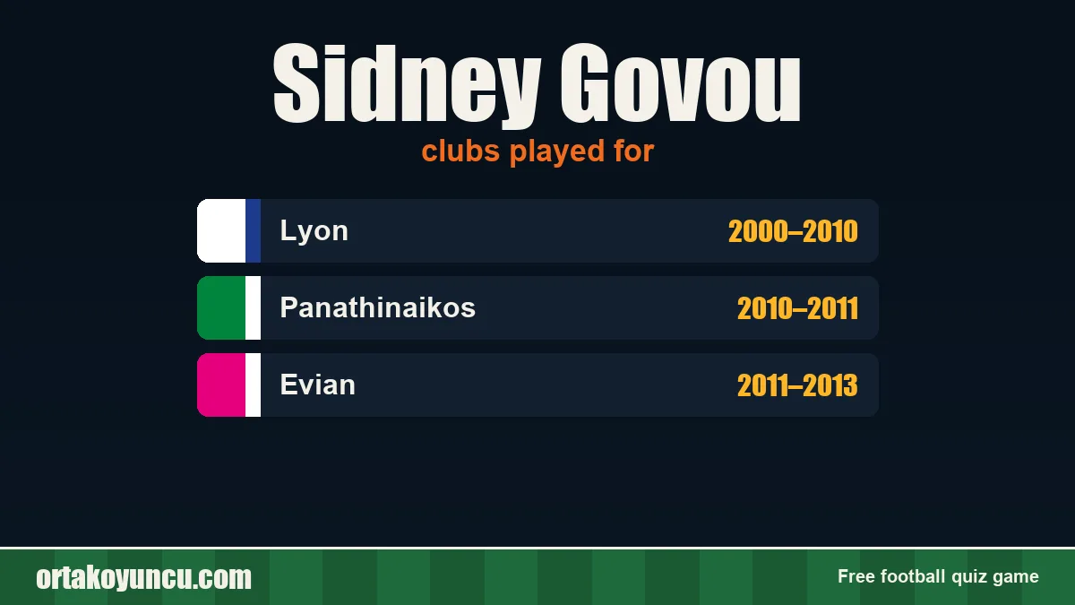 Sidney Govou: clubs and years