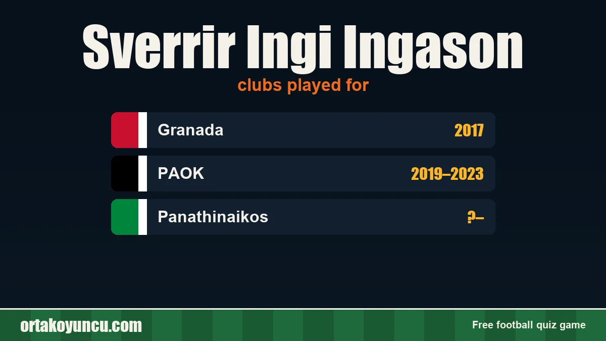 Sverrir Ingi Ingason: clubs and years