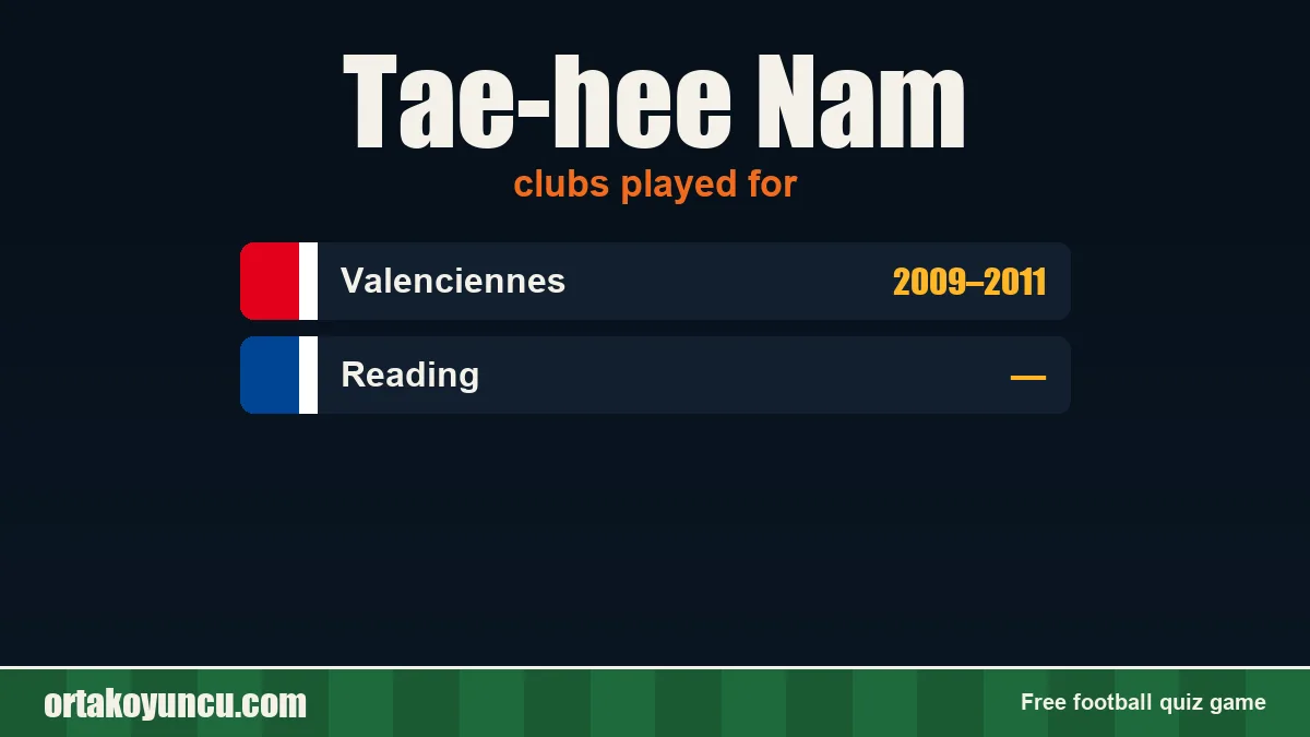 Tae-hee Nam: clubs and years