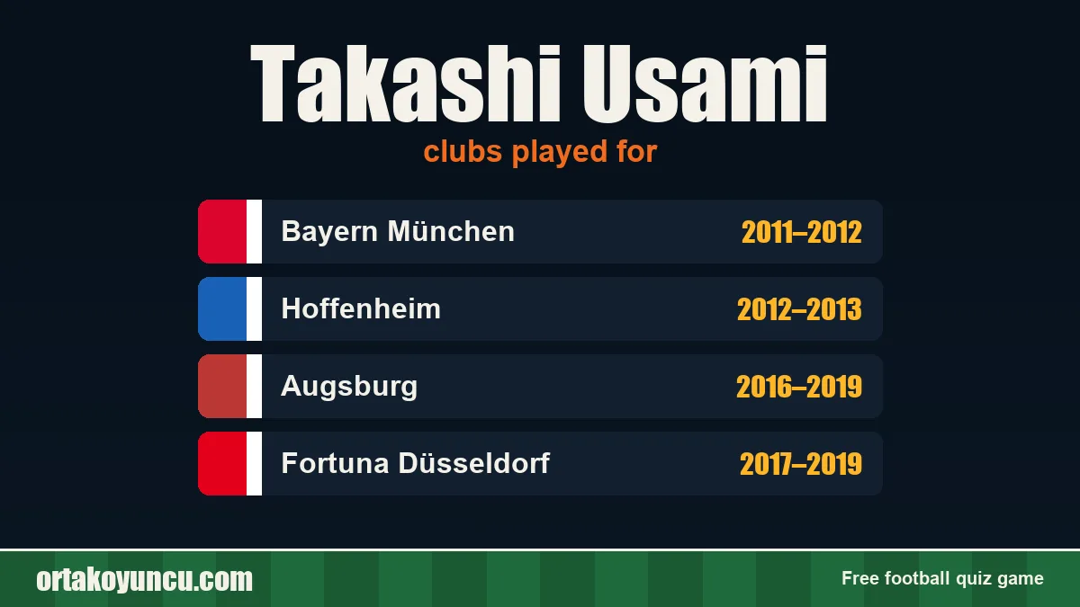 Takashi Usami: clubs and years