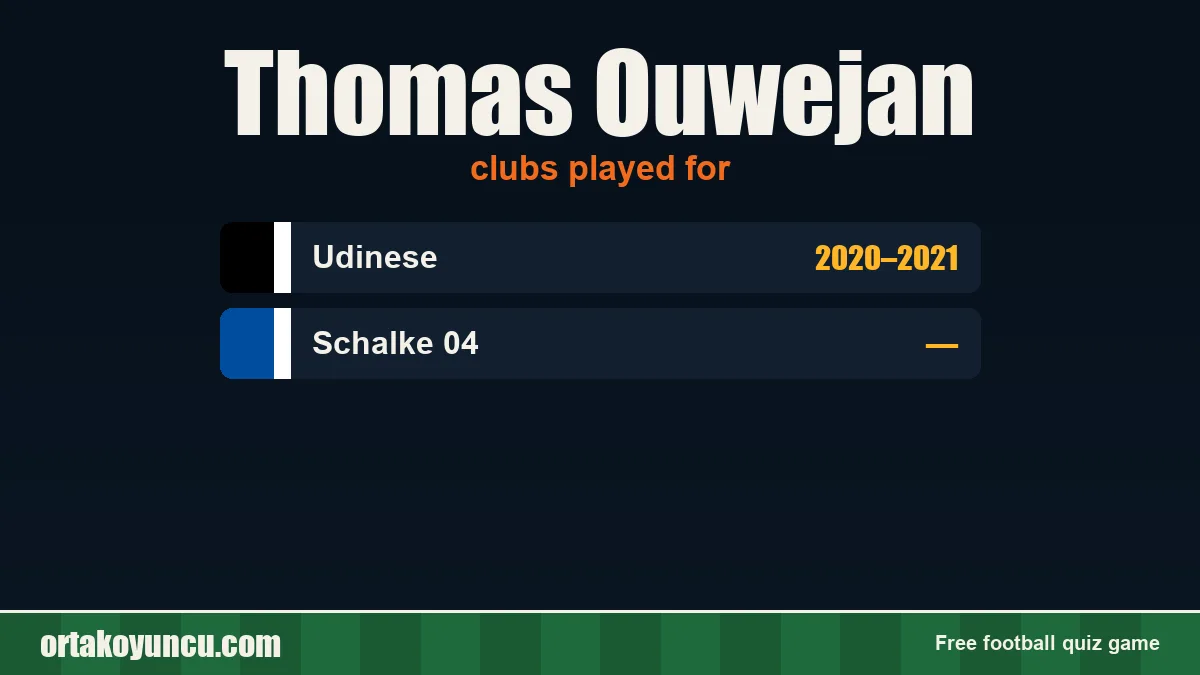 Thomas Ouwejan: clubs and years