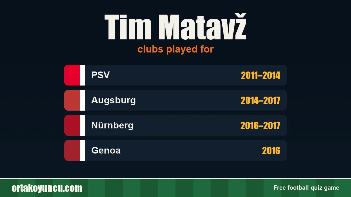 Tim Matavž: clubs and years