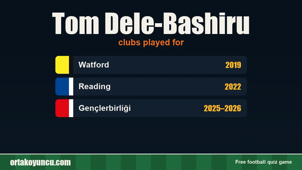 Tom Dele-Bashiru: clubs and years