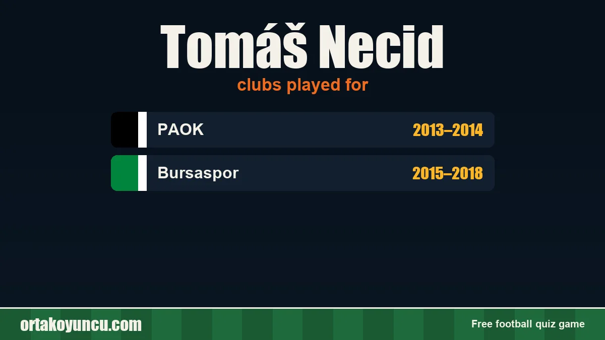 Tomáš Necid: clubs and years
