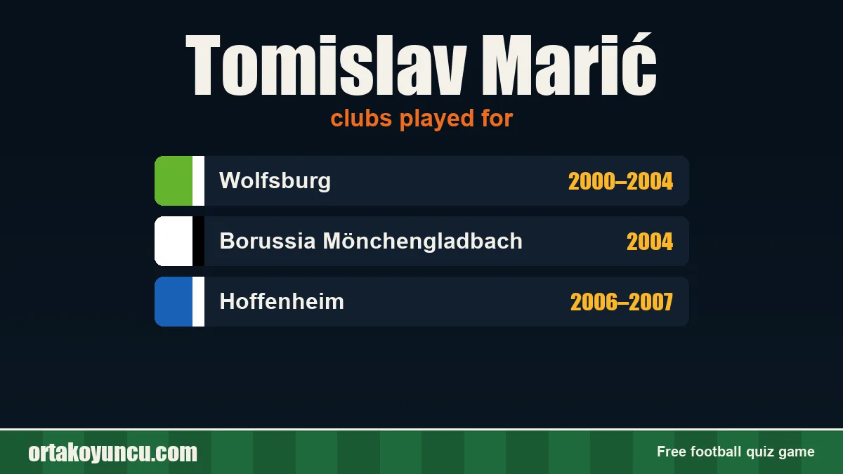 Tomislav Marić: clubs and years