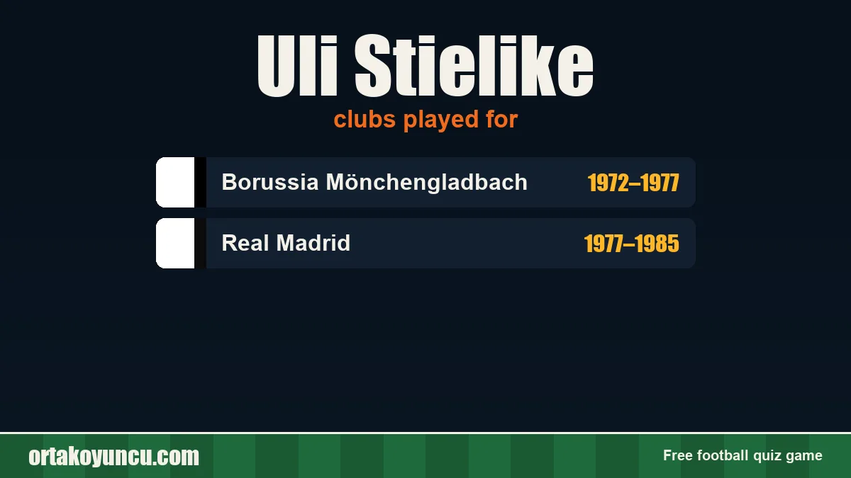 Uli Stielike: clubs and years