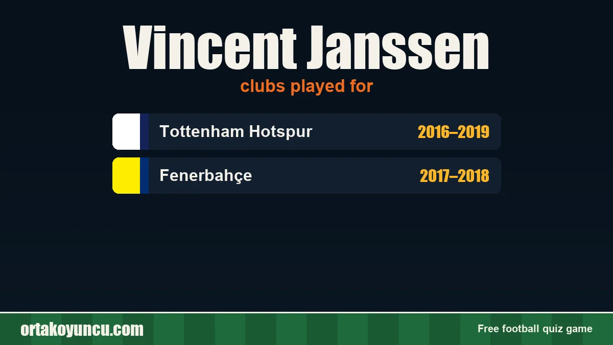 Vincent Janssen: clubs and years