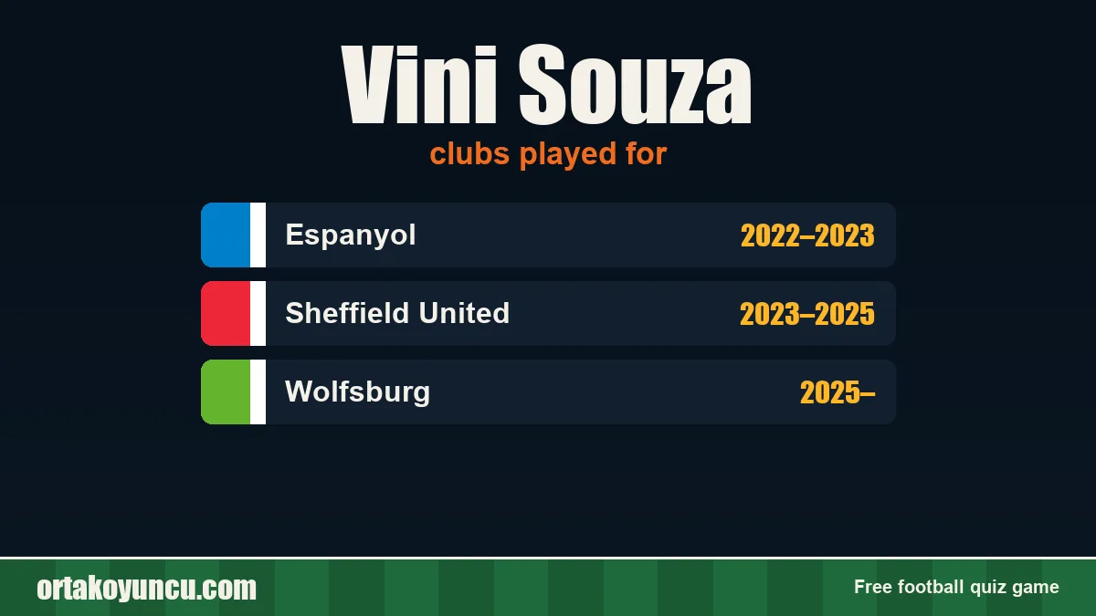 Vini Souza: clubs and years