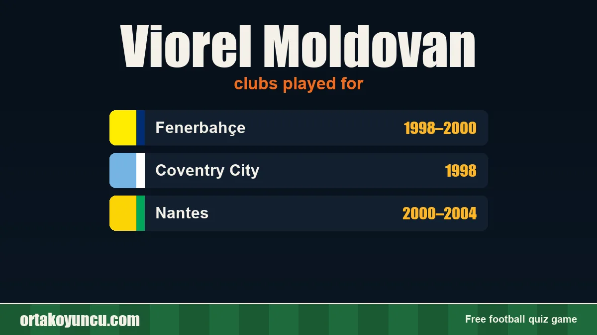 Viorel Moldovan: clubs and years