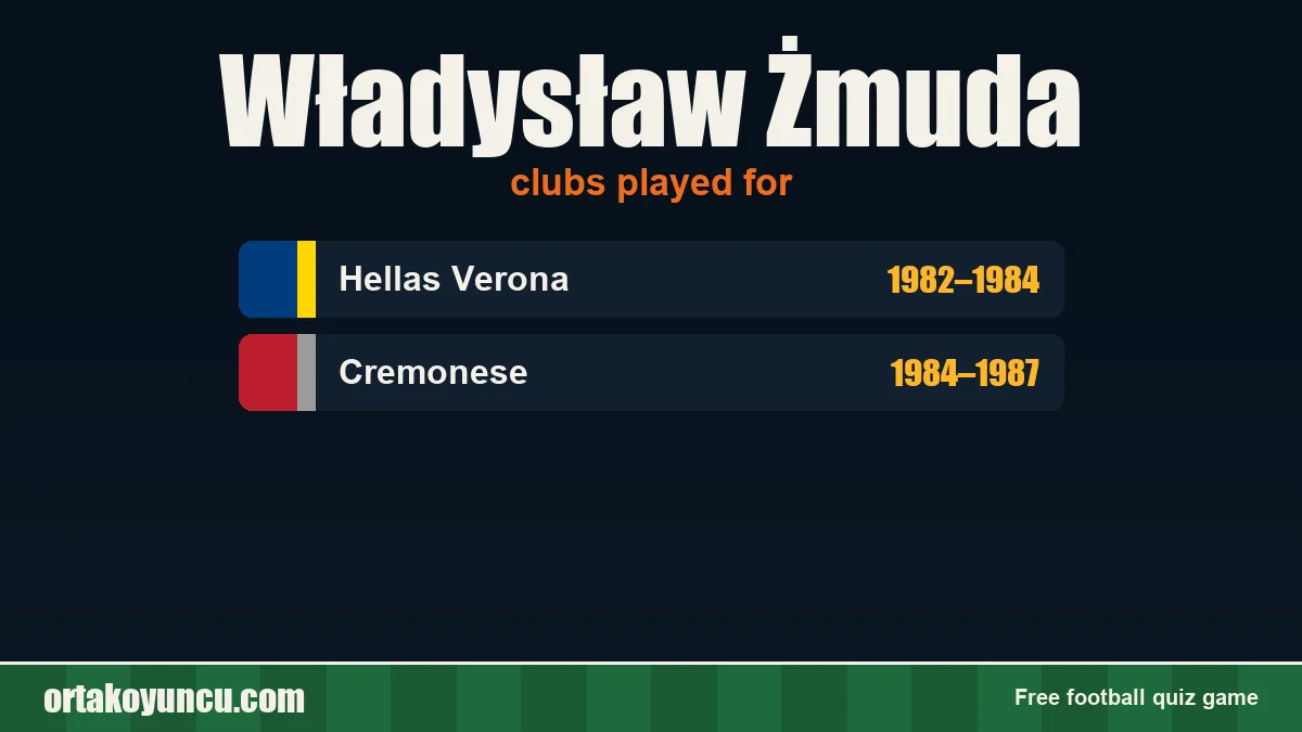 Władysław Żmuda: clubs and years