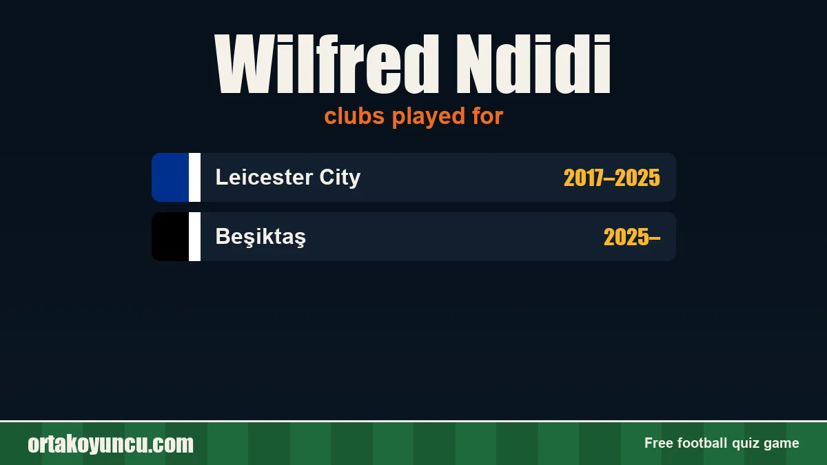 Wilfred Ndidi: clubs and years
