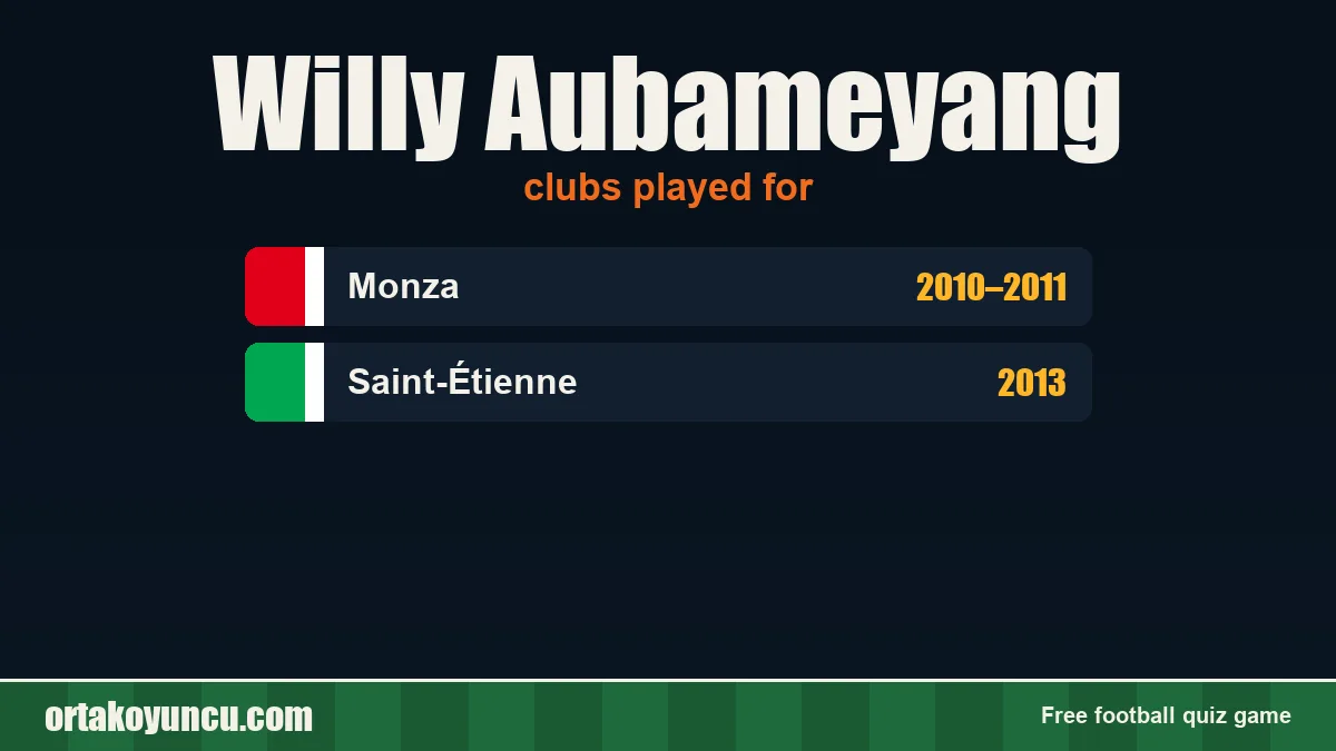Willy Aubameyang: clubs and years
